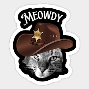 Meowdy Sticker